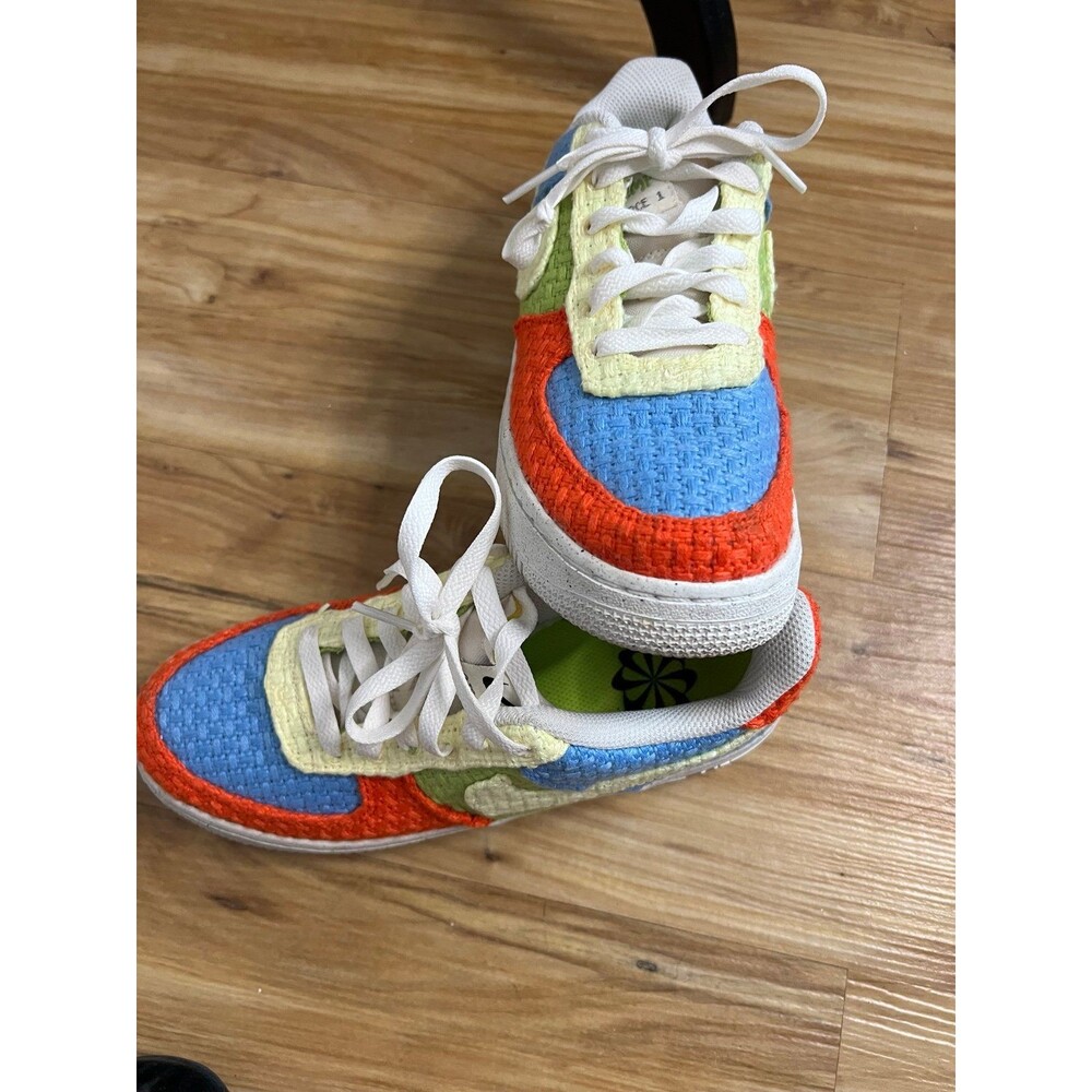Nike Air Force 1 LV8 NN Blue Citron Red Green youth 4.5